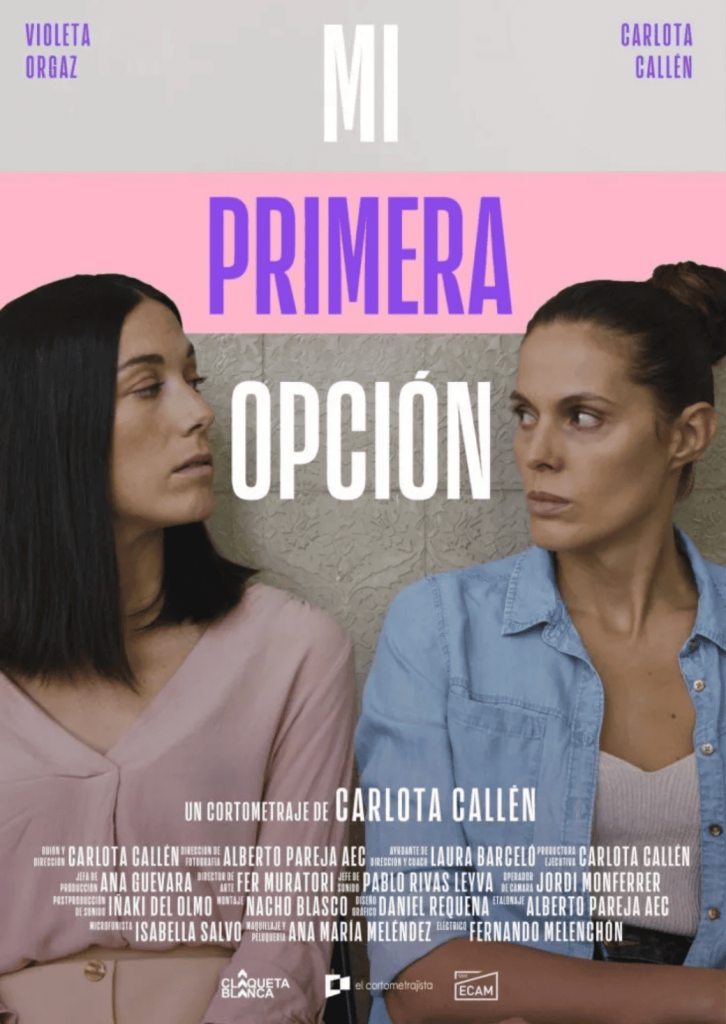 Portada del cortometraje de mi primera opción, de Carlota Callén